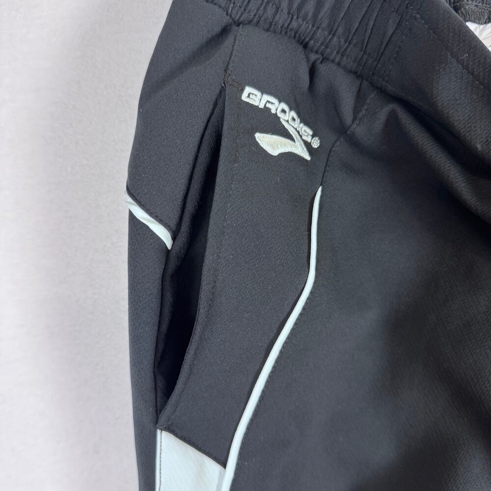 Brooks Running Pants Womens Small Long Black White Zip Ankle Track Pants 39" - Picture 12 of 13